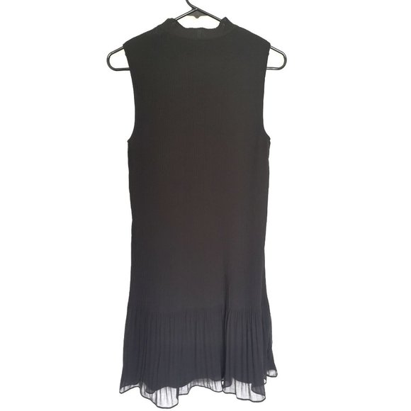 nwt DKNY Black Pleat Chiffon Short Dress 8 - Picture 7 of 7